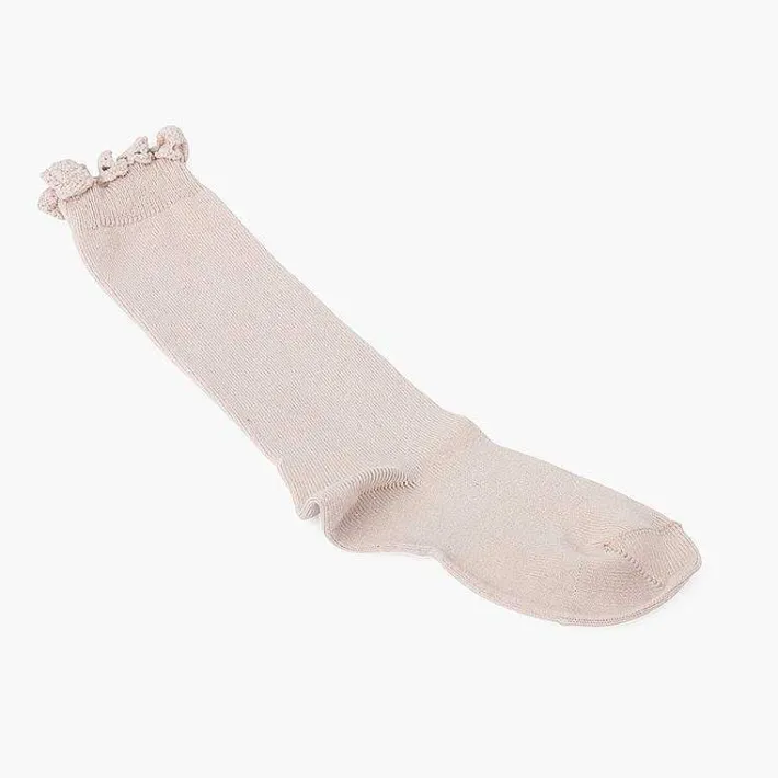 Leotardos Y Textil Condor<Pisamonas Calcetines Altos Con Puntilla