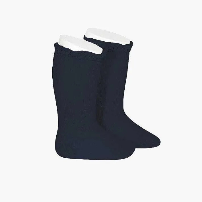 Leotardos Y Textil Condor<Pisamonas Calcetines Altos Con Puntilla