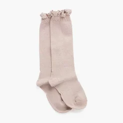 Leotardos Y Textil Condor<Pisamonas Calcetines Altos Con Puntilla