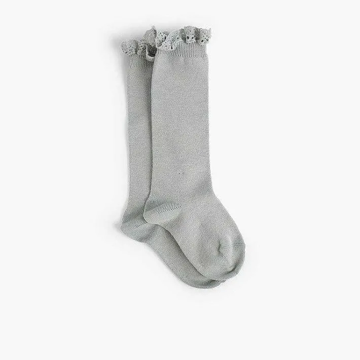 Leotardos Y Textil Condor<Pisamonas Calcetines Altos Con Puntilla
