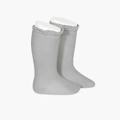 Leotardos Y Textil Condor<Pisamonas Calcetines Altos Con Puntilla