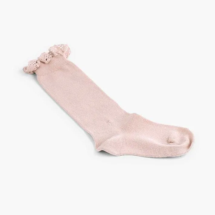 Leotardos Y Textil Condor<Pisamonas Calcetines Altos Con Puntilla
