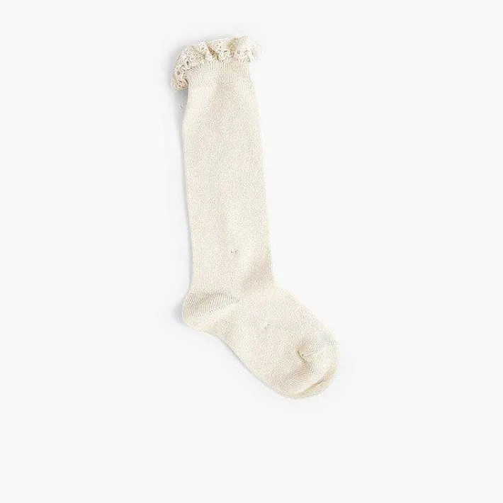 Leotardos Y Textil Condor<Pisamonas Calcetines Altos Con Puntilla