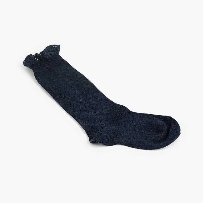 Leotardos Y Textil Condor<Pisamonas Calcetines Altos Con Puntilla
