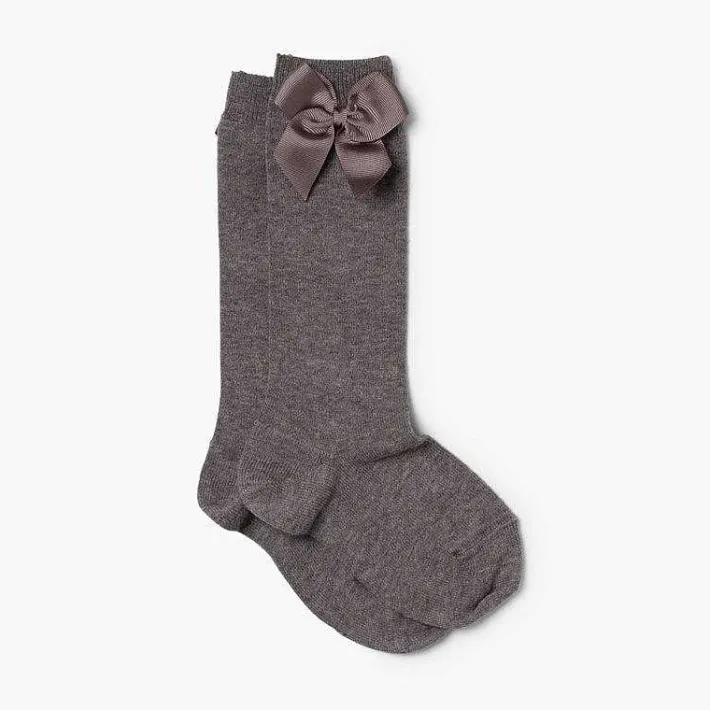 Leotardos Y Textil Condor<Pisamonas Calcetines Altos Condor Algodon Con Lazo