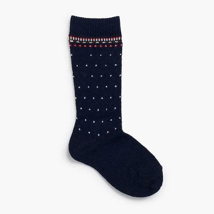 Leotardos Y Textil Condor<Pisamonas Calcetines Altos Greca Puntitos