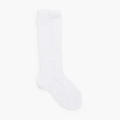 Leotardos Y Textil Condor<Pisamonas Calcetines Altos Perle Calado Lateral