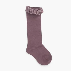 Para Ceremonias<Pisamonas Calcetines Fruncido Terciopelo