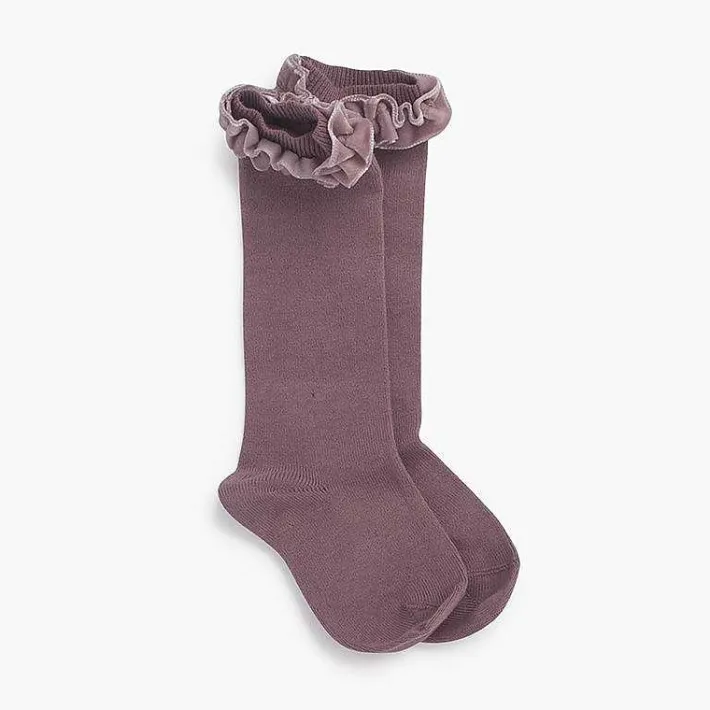 Para Ceremonias<Pisamonas Calcetines Fruncido Terciopelo