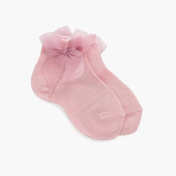 Leotardos Y Textil Condor<Pisamonas Calcetines Lazo Organza Cortos Lisos