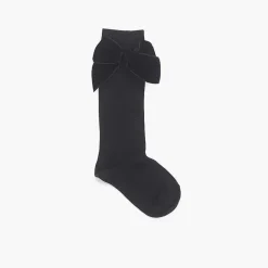 Leotardos Y Textil Condor<Pisamonas Calcetines Niños Con Lazo Terciopelo