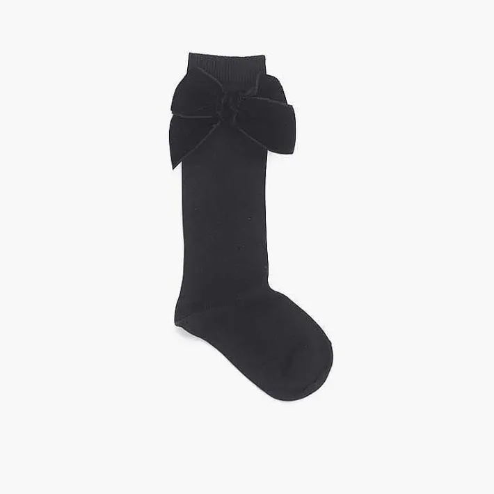 Leotardos Y Textil Condor<Pisamonas Calcetines Niños Con Lazo Terciopelo