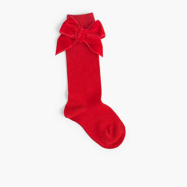 Leotardos Y Textil Condor<Pisamonas Calcetines Niños Con Lazo Terciopelo
