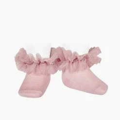 Leotardos Y Textil Condor<Pisamonas Calcetines Tobilleros Tira De Tul Fruncida