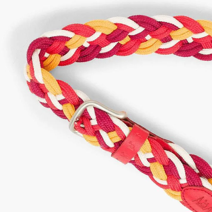 Cinturones Y Tirantes<Pisamonas Cinturon Trenzado Multicolor Niños Color Burdeos/Rojo