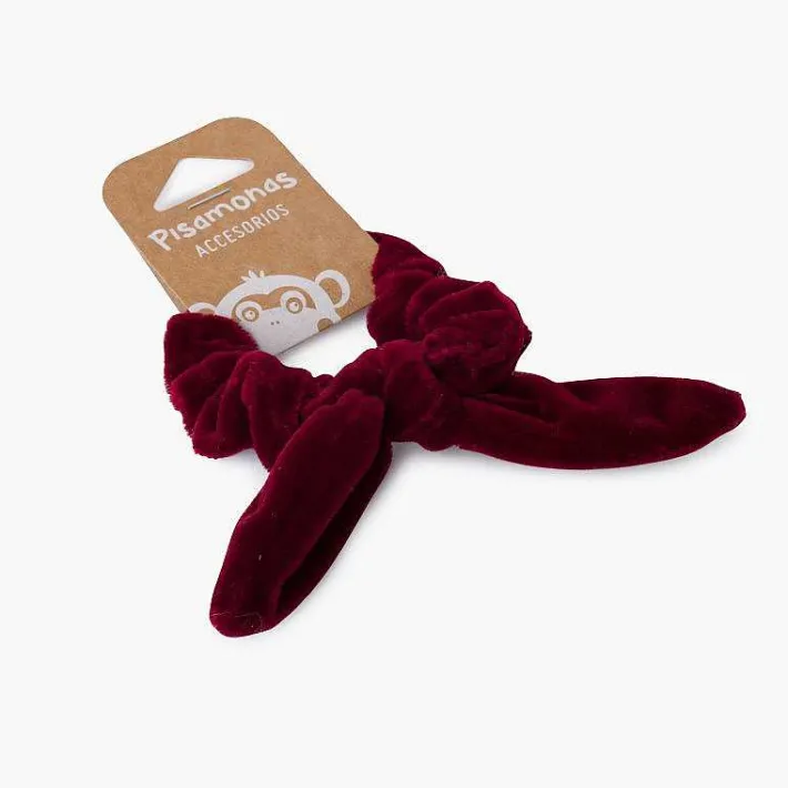 Para El Pelo<Pisamonas Coletero Scrunchie Terciopelo Con Lazo