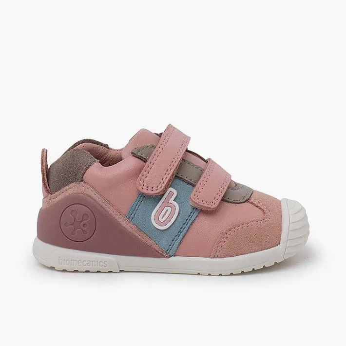 Zapatos Colegiales<Pisamonas Deportivas Niña Biomecanics Doble Cierre Adherente Color Rosa