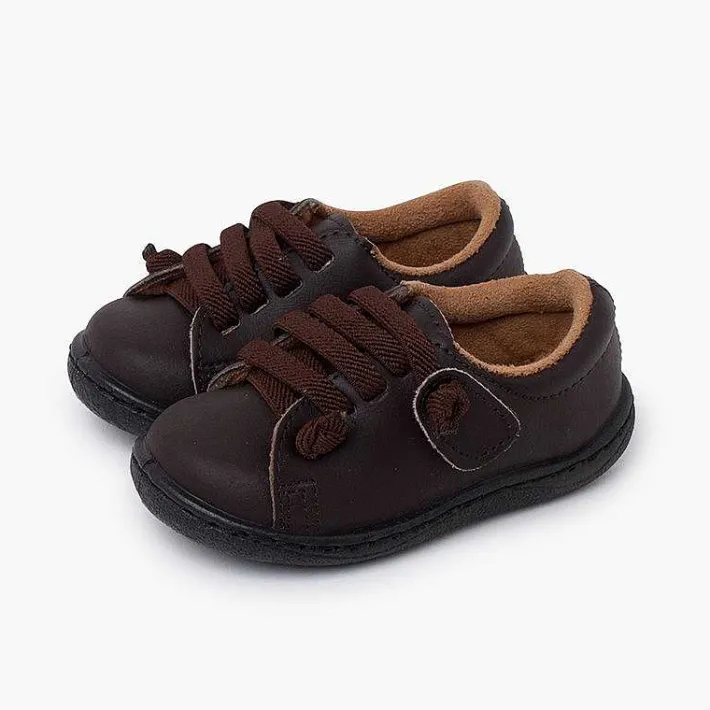Zapatos Colegiales<Pisamonas Deportivas Piel Lavable Cordones Elasticos