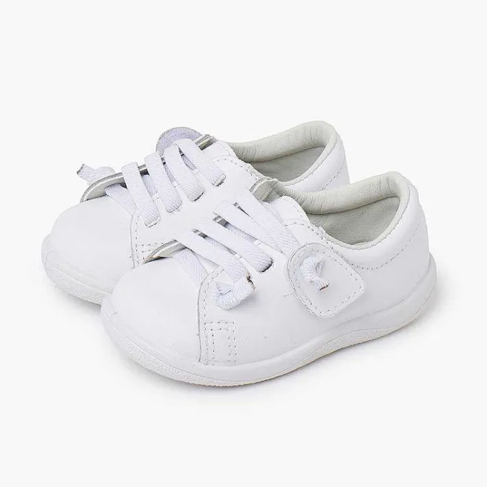 Zapatos Colegiales<Pisamonas Deportivas Piel Lavable Cordones Elasticos