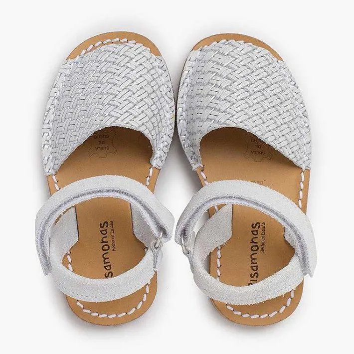 Zapatos Comunión<Pisamonas Menorquinas Efecto Trenzado Metalizado
