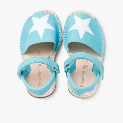 Menorquinas Avarcas<Pisamonas Menorquinas Niños Nobuck Con Estrella Y Cinta Adhesiva
