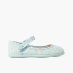 Zapatos Comunión<Pisamonas Mercedita Escotada Detalle Boton Cierre Adherente