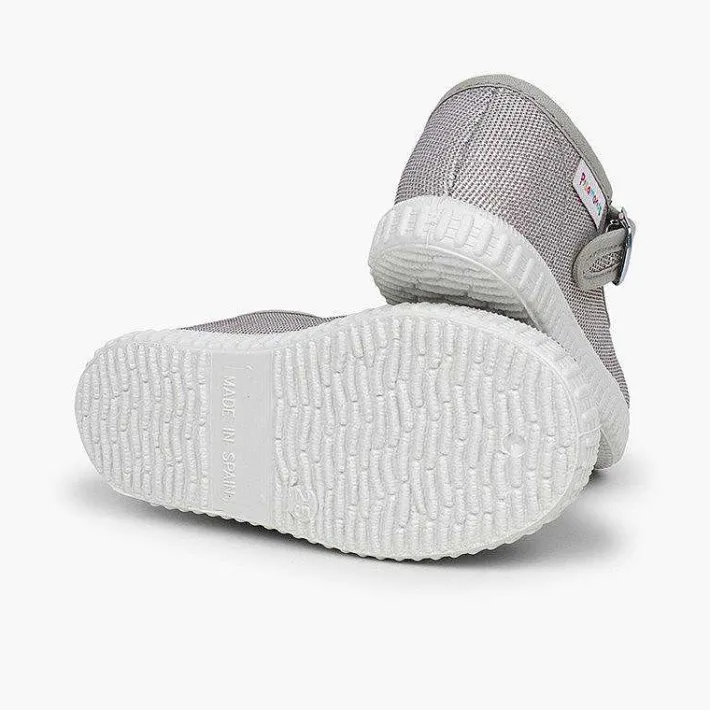 Zapatillas<Pisamonas Mercedita Hebilla Lona Con Brillos