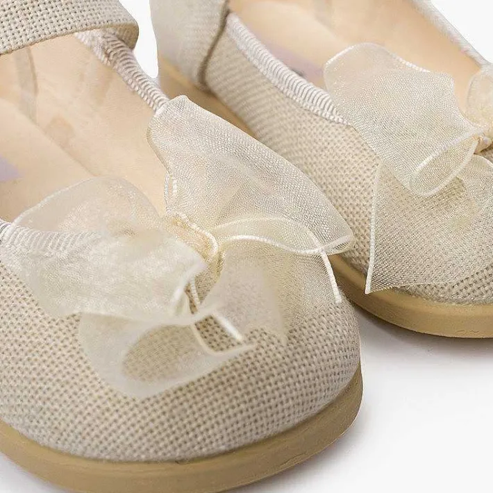 Merceditas Niña<Pisamonas Mercedita Lino Hebilla Lazo Organza