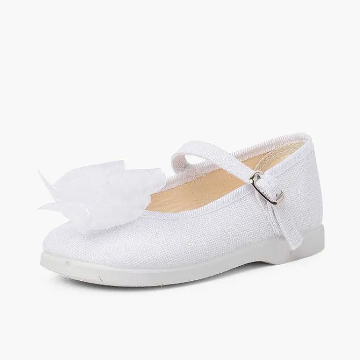 Merceditas Niña<Pisamonas Mercedita Lino Hebilla Lazo Organza