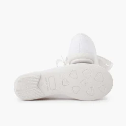 Zapatos Comunión<Pisamonas Mercedita Tipo Lino Cierre Lazo