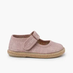 Zapatos Comunión<Pisamonas Merceditas Algodon Ecologico Suela Yute
