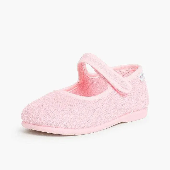 Zapatillas Casa<Pisamonas Merceditas Casa Niña Tira Adherente Rizo Toalla