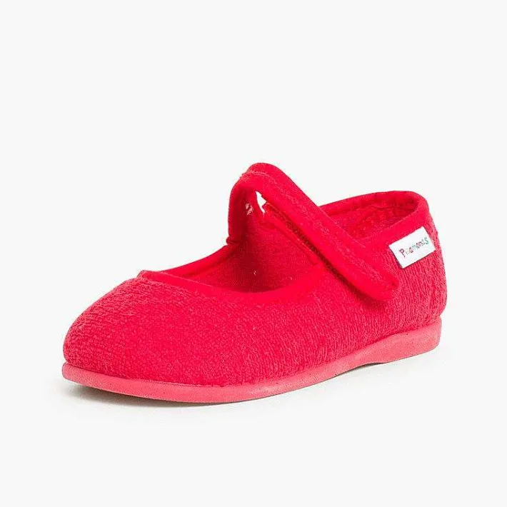 Zapatillas Casa<Pisamonas Merceditas Casa Niña Tira Adherente Rizo Toalla