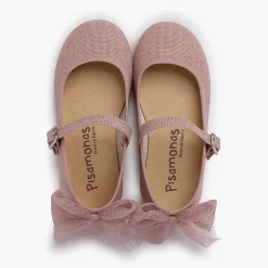 Zapatos Comunión<Pisamonas Merceditas Ceremonia Lazo Trasero Tul