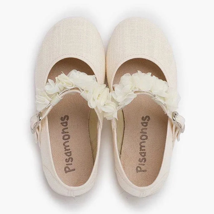 Zapatos Comunión<Pisamonas Merceditas Ceremonia Tira De Flores