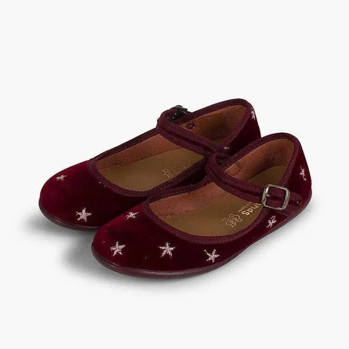 Merceditas Niña<Pisamonas Merceditas Escotadas Niña Terciopelo Estrellitas