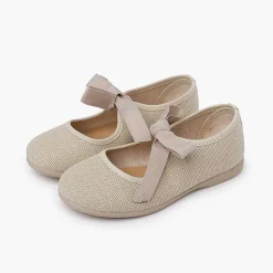 Zapatos Comunión<Pisamonas Merceditas Lino Cierre Lazo Faya
