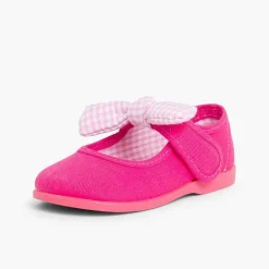 Merceditas Niña<Pisamonas Merceditas Lona Tira Adherente Con Lazo De Vichy