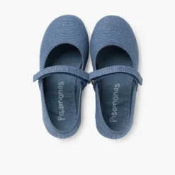 Zapatos Comunión<Pisamonas Merceditas Niña De Lino Tira Adherente Fino