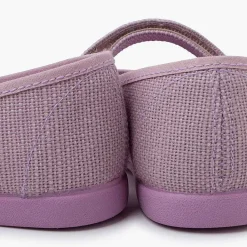Zapatos Comunión<Pisamonas Merceditas Niña De Lino Tira Adherente Fino