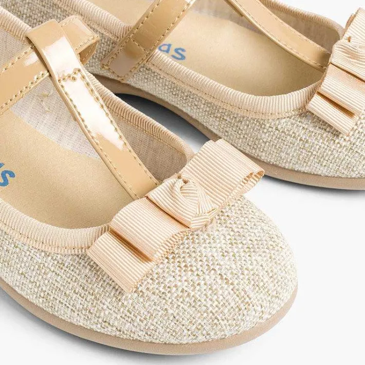 Zapatos Comunión<Pisamonas Merceditas Niña De Tira Con Lazo