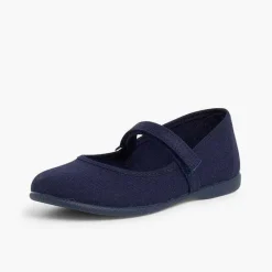 Zapatos Comunión<Pisamonas Merceditas Niña Tela Tira Adherente Fina