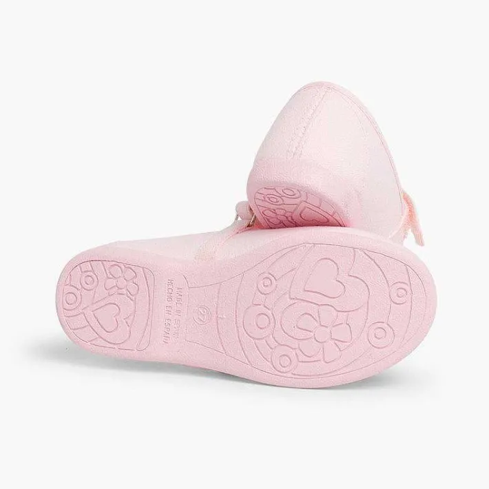Zapatos Comunión<Pisamonas Merceditas Niña Tela Tira Adherente Fina