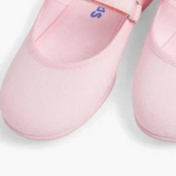 Zapatos Comunión<Pisamonas Merceditas Niña Tela Tira Adherente Fina