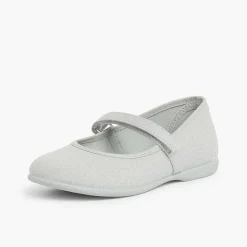 Zapatos Comunión<Pisamonas Merceditas Niña Tela Tira Adherente Fina