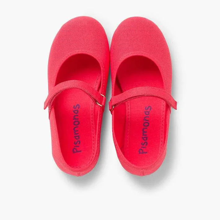 Zapatos Comunión<Pisamonas Merceditas Niña Tela Tira Adherente Fina
