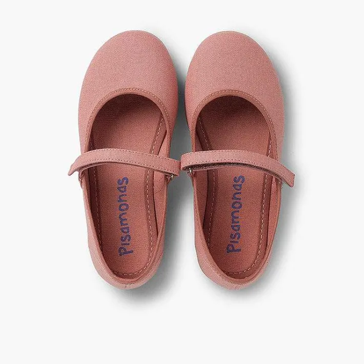 Zapatos Comunión<Pisamonas Merceditas Niña Tela Tira Adherente Fina