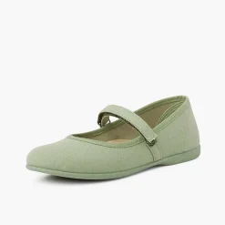 Zapatos Comunión<Pisamonas Merceditas Niña Tela Tira Adherente Fina