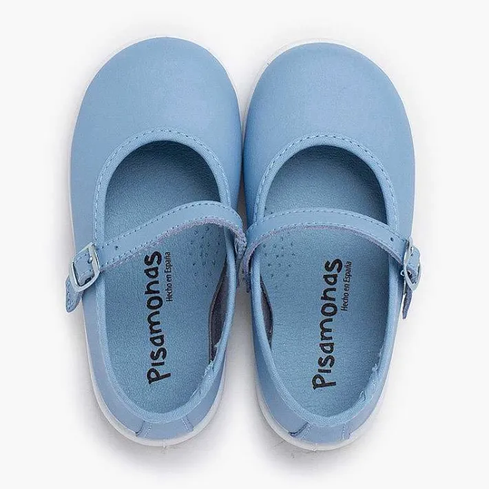 Zapatillas<Pisamonas Merceditas Piel Lavable Hebilla