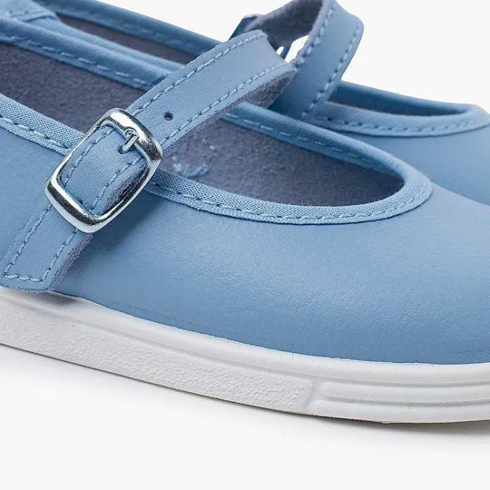 Zapatillas<Pisamonas Merceditas Piel Lavable Hebilla